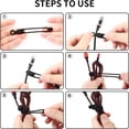 thumbnail image 2 of 25pcs Silicone Cable Ties Reusable Cable Management Organizer Cable Straps Cord Ties Multipurpose Elastic Cord Organizer for Bundling and Fastening Cable Cords Wires, 2 of 10