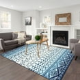 thumbnail image 6 of Haperlare Moroccan Area Rug Washable Living Room Rug Non-Slip Stain-Resistant Area Rug Bohomian Geometric Accent Rug, 5' x 7' Blue, 6 of 6