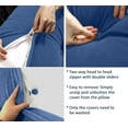 thumbnail image 7 of PEACHWELL Triangular Reading Bed Rest Pillow Large Bolster Cushion Headboard Backrest Wedge Pillow with Removable Cover and Two Large Side Pockets Cedar Brown California King 71 Inches, 7 of 7