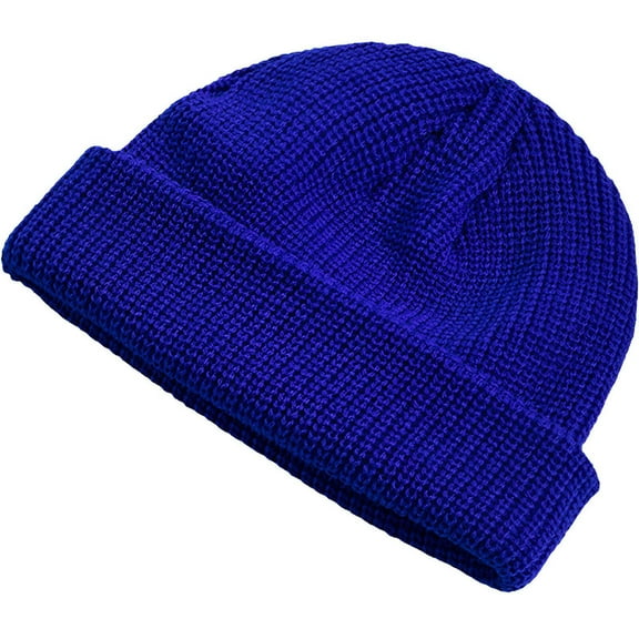 TELOLY Winter Hats for Men,Urban Retro Accent Winter Hat,Complements Any Wardrobe Mens Beanie,Blue