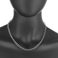 thumbnail image 3 of 7mm Solid .925 Sterling Silver Cable Chain Necklace, 22 inches, 3 of 6