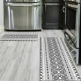 thumbnail image 5 of Boho Kitchen Rug Mat Set of 2 Piece Black and White Kitchen Rugs Farmhouse Style Washable Kitchen Floor Mats Non Slip Boho Runner Rug Decor, 5 of 6