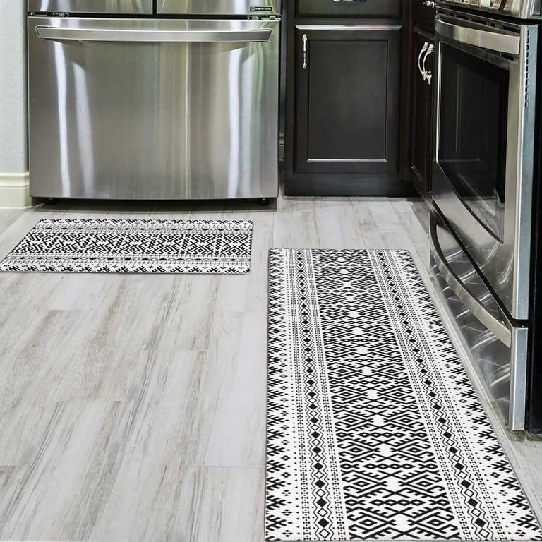 Black and white kitchen runner outlet