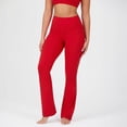 thumbnail image 3 of YITTY Active Women's UltraLuxe Kick Flare High Waist Legging, Athleisure, 4-Way-Stretch, Heated Red, XL, Regular | 32" Inseam, 3 of 7