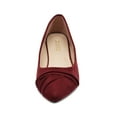 thumbnail image 3 of Ollio Women's Shoes Ballet Dress Faux Suede Pleated Pointed Toe Flats 1BN1833, 3 of 6
