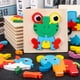 thumbnail image 2 of Rompecabezas de madera 3D para niños, rompecabezas de madera 3d de animales de dibujos animados, inteligencia para niños, juguetes educativos tempranos para niños, 2 of 4