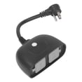thumbnail image 3 of Toma de corriente inteligente para exteriores con control por voz, control remoto por WiFi, clasificación IP64, enchufe estadounidense de 15 A, resistente al agua, 110-240 V CA, 3 of 8