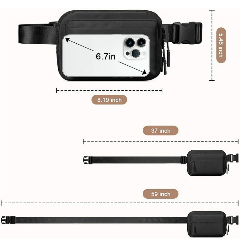 Lee Fanny Packs For Women Water-Resistant Crossbody Bag Lightweight Waist Pack For Travel & Everyday Use, Khaki/Black | Waist Packs