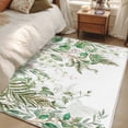 thumbnail image 5 of Sage Green Leaves 3'x5' Washable Rug, Weeping Spring Floral Elegant Pastoral Non-Slip Area Rugs for Entryway Kitchen Classroom, StainResistant Dorm Throw Carpet, Low Pile Soft Indoor Floor Mat, 5 of 9