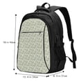 thumbnail image 5 of Pofeuu Leaves Print Storage Laptop Backpack with USB Charging Port[Water Resistant] College Computer Bookbag Fits, 5 of 7