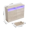 thumbnail image 2 of Kselythan Dresser for Bedroom with 6 Drawers, Modern Chest Featuring LED Lights and Charging Station, Spacious Storage Cabinet for Living Room or Hallway, 2 of 8