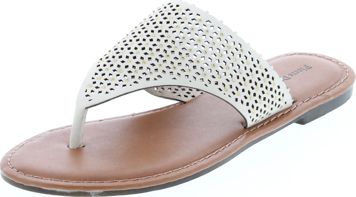 vegan leather flip flops