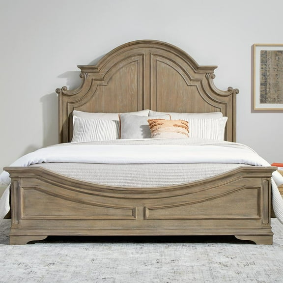 Magnolia Manor Queen Panel Bed in Weathered Bisque