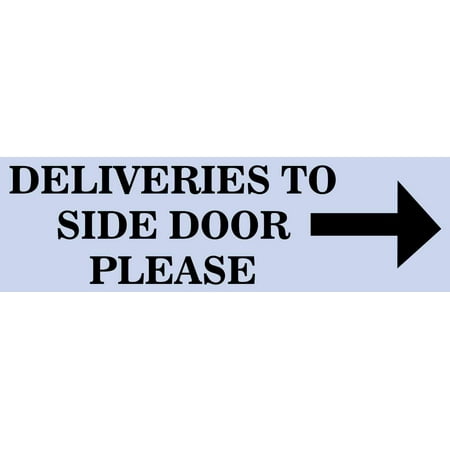 10in X 3in Blue Right Caps Deliveries To Side Door Magnet Magnetic