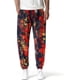 thumbnail image 2 of Pantalones deportivos con estampado casual para hombre, pantalones largos de lino y algodón con cintura elástica y bolsillo con cordón, 2 of 5