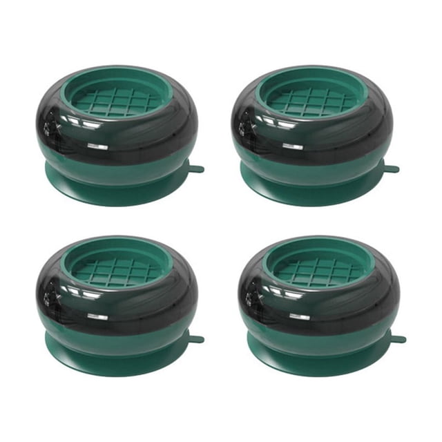 Billuyoard Almohadillas antivibración universales, alfombra gruesa para lavadora, alfombrilla para suelo, extraíble, estable, a prueba Suministros de limpieza para el hogar Verde/4 piezas