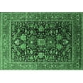 thumbnail image 1 of Ahgly Company Indoor Rectangle Oriental Emerald Green Industrial Area Rugs, 6' x 9', 1 of 4