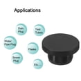 thumbnail image 4 of Uxcell Silicone Rubber Hole Plug 18mm Diameter Soft Flexible Stopper for 17mm Hole Black 10 Pieces, 4 of 5