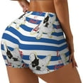 thumbnail image 2 of Kdxio Bulldog Friend Print Workout Shorts for Women Seamless Soft Smooth Gym Yoga Scrunch Active Shorts, 2 of 9