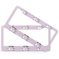 thumbnail image 2 of 2 Pcs Set Cute Christmas Snowman-4 License Plate Frames Cute Cartoon Funny Snowman Car Front License Plate Frame Stainless Aluminum 2 Holes for Women Men US Vehicles, 2 of 6