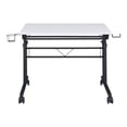 thumbnail image 2 of Techni Mobili Rolling Writing Height Adjustable Desktop and Moveable Shelf Desk, White, 2 of 5