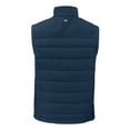 thumbnail image 3 of Men's Cutter & Buck Navy Seattle Mariners Evoke Hybrid Eco Softshell Recycled Full-Zip Vest, 3 of 3