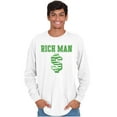 thumbnail image 4 of Cool Rich Man Dollar Sign Money Men's Long Sleeve Tee T Shirt Brisco Brands L, 4 of 6