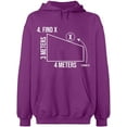 thumbnail image 2 of OXI Hoodie Sweatshirt - Find X Found It Math, Basic Casual Hoodie for Men's and Women Fleece Hoodie Long Sleeve - Purple Medium, 2 of 3
