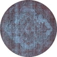 thumbnail image 1 of Ahgly Company Indoor Round Oriental Light Blue Industrial Area Rugs, 8' Round, 1 of 4
