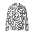 thumbnail image 2 of Picia Hand Drawn Snake Women's Men's UPF 50+ Sun Protection Hoodie Shirt Long Sleeve SPF Fishing Outdoor UV Hiking Lightweight Shirts-Medium, 2 of 9