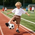 thumbnail image 2 of Gubotare Boy Uniform Shorts Toddler Boy Athletic Shorts Boys Soccer Shorts Basketball Short Pants with Pockets Size 7-8 (Brown,7-8 Years), 2 of 5