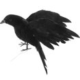 thumbnail image 1 of AURARMLET Adorno Compacto Y Ligero De Cuervo Negro En Madera Y Plumas Para Espeluznante, 1 of 8