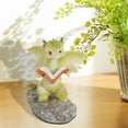 thumbnail image 4 of Figura de dragón Strade Fareast Limited escultura de resina miniatura Verde Con libro, 4 of 8
