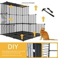 thumbnail image 5 of Dextrus Cat Cage Indoor Large with Hammock 4 Tier Outdoor Cat Enclosure Catio Metal Kennels for 1-3 Cats, DIY Detachable Pet Playpen, Black, 5 of 5