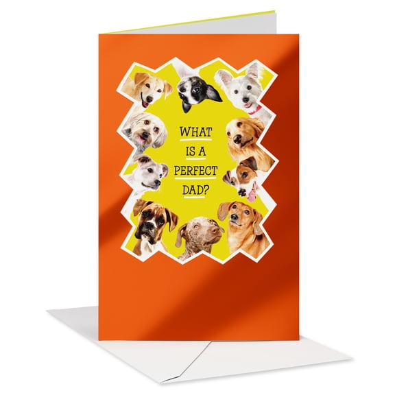 American Greetings Father's Day Card for Dad, Multi-Page Booklet Dog Lover Design, Includes Envelope