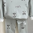 thumbnail image 4 of masbird Toddler Baby Boy Girl Pajamas Set Kids Sleepwear 2 Pcs Pjs Long Sleeve Top and Pants Jammies Sets Fall Winter 6-12 Months 12-24 Months 2t 3t 4t 5t 6t 7t 8t 9t(Green,5-6 Y), 4 of 4