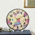 thumbnail image 4 of Yayeee Wall Clock Battery Operated 9.5" Silent Non-Ticking for Living Room, Neon Skates, 4 of 8