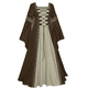 thumbnail image 2 of Disfraz medieval renacentista para mujer, vestido irlandés con cordones, largo, para cosplay, retro, para Halloween, carnaval, traje de demonio, 2 of 5