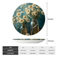 thumbnail image 2 of Zufioo Delicate White Daisy Jars Print Bone China Decorative Plate, Ceramic Dinner Plate with Stand Ceramic Decoration Homewares-8in, 2 of 6