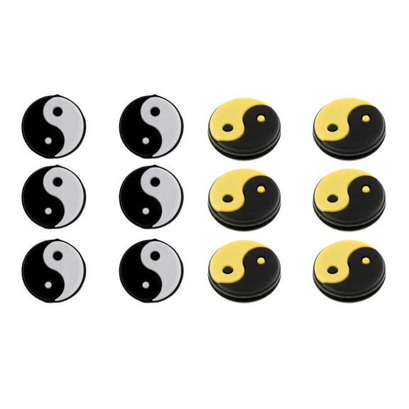 12Pcs Silicone Yin Yang Tennis Racquet Vibration Dampener,Tennis String Shock Damping