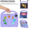 thumbnail image 5 of ELEHOLD Case for Apple iPad Air 11 (2024)/pro11 2024, Fun Animal Design EVA Durable Case with Handle & Stand & Strap, Easy Carry for Children,Purple, 5 of 9