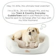thumbnail image 5 of TOWN & COUNTRY EVERYDAY CuddleTown Faux Linen Comfy Cozy Cuddler Pet Bed, Supportive & Calming Egg Crate Foam, Water Repellent, Non-Slip Bottom, Machine Washable Cover, Blue, Medium 28"x26"x8", 5 of 6