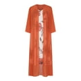 thumbnail image 5 of Lilgiuy Women's Summer 3/4 Sleeve Smock + Dress Two Piece Set Long Dress Beach Maxi Dress Streetwear, 5 of 5