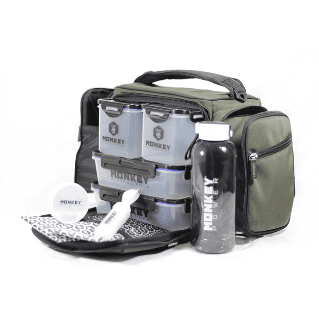 MONKEY POWER LONCHERA FITNESS PACK 2.0 MILITAR MONKEY POWER TECNOLOGIA TERMICA , BOLSAS LATERALES EXPANDIBLES , NUEVOS CIERRES LATERALES