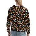 thumbnail image 7 of Fotbe Flowe Rooster Pattern Womens Long Sleeve Hoodie, Pullover Hooded Sweatshirt, Kangaroo Pocket Hoodie with Eye-catching Drawstrings-XX-Large, 7 of 7