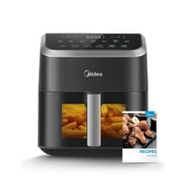 Midea 5.5 Quart Air Fryer, Black - See-Thru Window, Rapid Air Technology