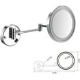 thumbnail image 6 of Wall Mirror, Wall Mounted Makeup Mirror with 3/5/7/10X Magnification,8 Inch Magnifying Lighted Vanity Mirrors with LCD Lights,Upgrade Version Cosmetic Mirror Shaving Mirror for Bathroom (Color : C,, 6 of 7