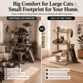thumbnail image 5 of Naomi Home Nala Large Cat Tree Tower with Multi-Level Platforms, Sisal Scratching Posts, Soft Perches & Stable Anti-Tip Design, Beige, 5 of 11