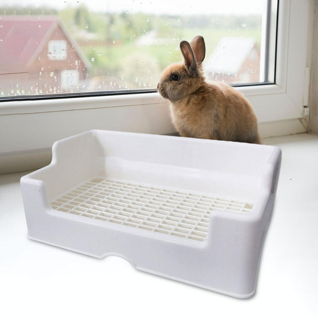 Rabbit Litter Boxes Small Animals Litter Tray for Guinea Pig Chinchilla Ferret