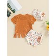 thumbnail image 4 of Suealasg Western Baby Girl Outfits Clothes Short Sleeve Cow Print Tassel Tops+ Elastic Waist Shorts + Headband Set 3Pcs Infant Toddler Summer Clothing, 4 of 9